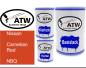 Preview: Nissan, Carnelian Red, NBQ: 500ml Lackdose + 500ml Klarlack + 250ml Härter - Set, von ATW Autoteile West.